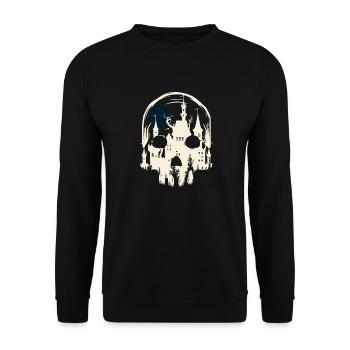 Castle Castle Bergfried Design Middle Ages - Unisex Sweatshirt - black - Front - Alina (178cm) & Michal (187cm)