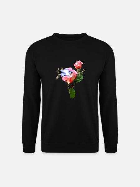 Rosen mit Friedenstaube - Unisex Pullover - Schwarz