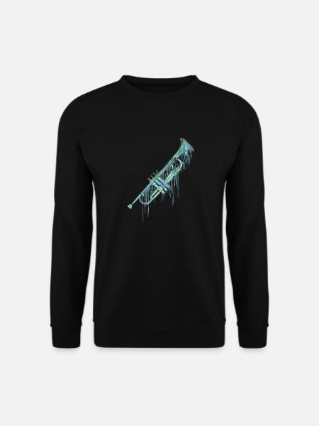 Trompeten-Aquarell - Unisex Pullover - Schwarz