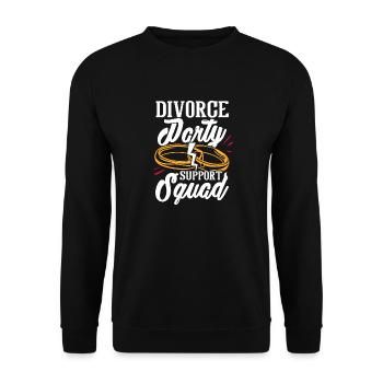 Recently Divorced - Supporting Divorce Party - Unisex Sweatshirt - black - Front - Alina (178cm) & Michal (187cm)