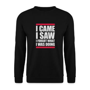 Je suis venu voir oublier - Sweat-shirt Unisexe - noir - Devant - Alina (178cm) & Michal (187cm)