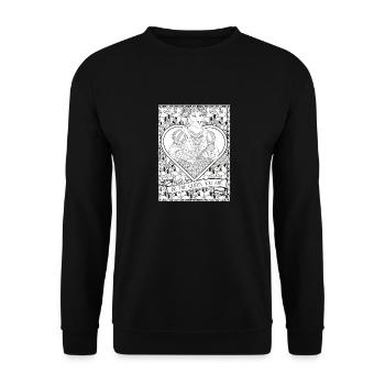 Soyez la reine Vintage Lioness Fantasy Animal Glam G - Sweat-shirt Unisexe - noir - Devant - Alina (178cm) & Michal (187cm)