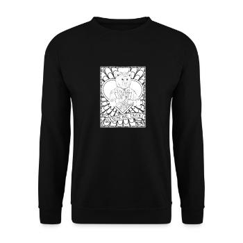 Beau mec vintage fantaisie animal ours mari - Sweat-shirt Unisexe - noir - Devant - Alina (178cm) & Michal (187cm)