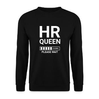 HR Queen Loading Please Wait - Unisex Sweatshirt - black - Front - Alina (178cm) & Michal (187cm)