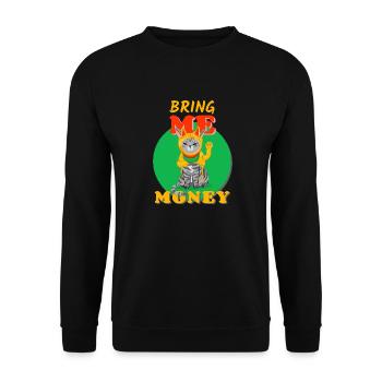 Cat Money Waving Cat Waving New Year Asisatic - Unisex Sweatshirt - black - Front - Alina (178cm) & Michal (187cm)