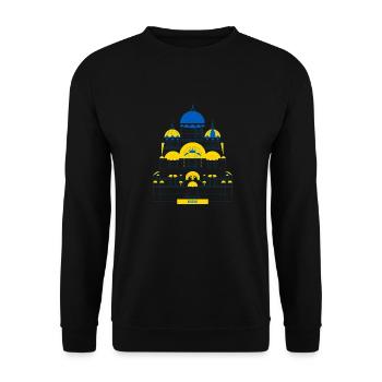 Kiew St. Vladimir's Cathedral - Unisex Pullover - Schwarz - Vorne - Alina (178cm) & Michal (187cm)