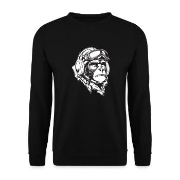 detailed gorilla - Unisex Sweatshirt - black - Front - Alina (178cm) & Michal (187cm)