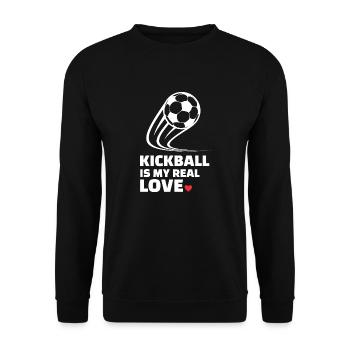 J’adore le kickball - Sweat-shirt Unisexe - noir - Devant - Alina (178cm) & Michal (187cm)