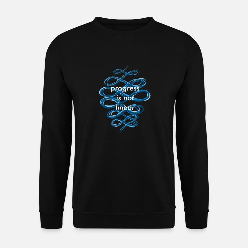 Progress is not linear - Unisex Pullover - Schwarz