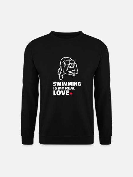 I love swimming - Unisex Sweatshirt - black