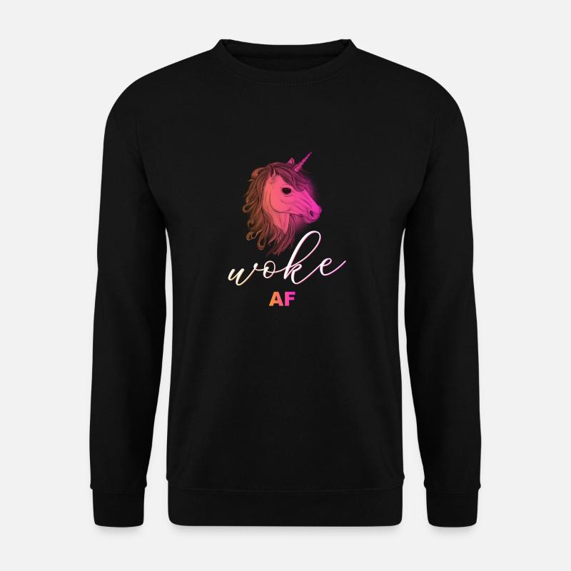 Self-deprecating saying: WOKE - Unisex Sweatshirt - black