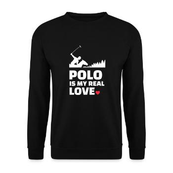 Ich Liebe Polo - Unisex Pullover - Schwarz - Vorne - Alina (178cm) & Michal (187cm)