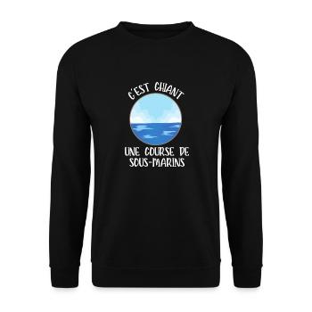 course de sous-marins - Sweat-shirt Unisexe - noir - Devant - Alina (178cm) & Michal (187cm)