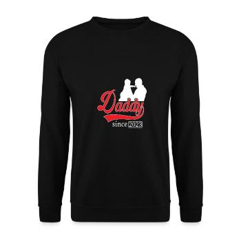 Papa depuis 2023 - Sweat-shirt Unisexe - noir - Devant - Alina (178cm) & Michal (187cm)