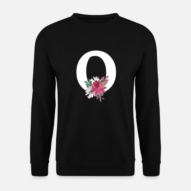 Floral letter - Unisex Sweatshirt - black