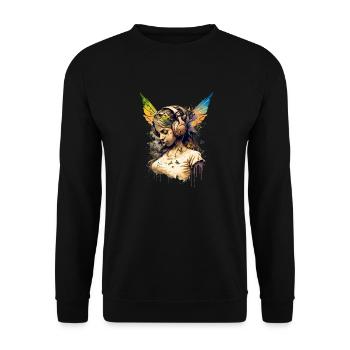 Fée qui porte un casque de DJ - Sweat-shirt Unisexe - noir - Devant - Alina (178cm) & Michal (187cm)