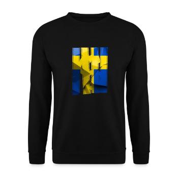 Sweden Sweden flag national norden skandinavia - Unisex Sweatshirt - black - Front - Alina (178cm) & Michal (187cm)
