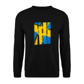 Schweden Schweden Flagge national norden skandinavia - Unisex Pullover - Schwarz - Vorne - Alina (178cm) & Michal (187cm)