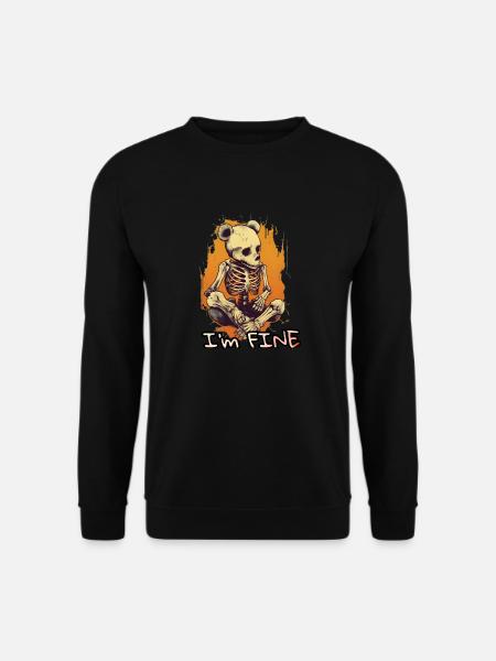 I'm fine Teddy - Unisex Pullover - Schwarz