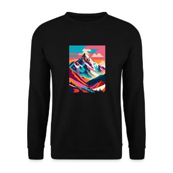 Montagne - Sweat-shirt Unisexe - noir - Devant - Alina (178cm) & Michal (187cm)