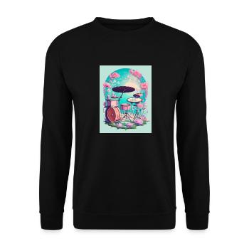 Percussions en fleurs - Sweat-shirt Unisexe - noir - Devant - Alina (178cm) & Michal (187cm)