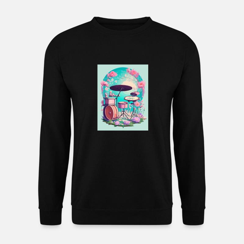 Percussions en fleurs - Sweat-shirt Unisexe - noir