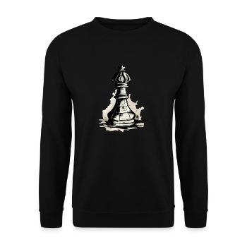 Der schwarze König Nr. 1 - Unisex Pullover - Schwarz - Vorne - Alina (178cm) & Michal (187cm)