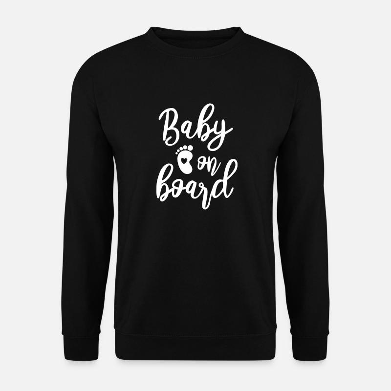 Baby on board - Unisex Pullover - Schwarz