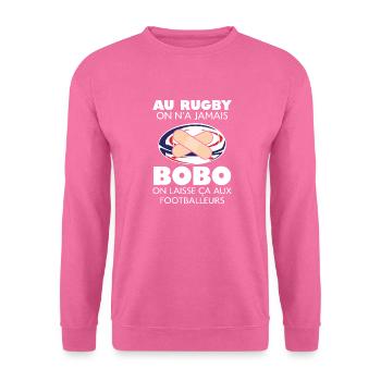 Cadeau humour pour joueur de rugby - Sweat-shirt Unisexe - rose - Devant