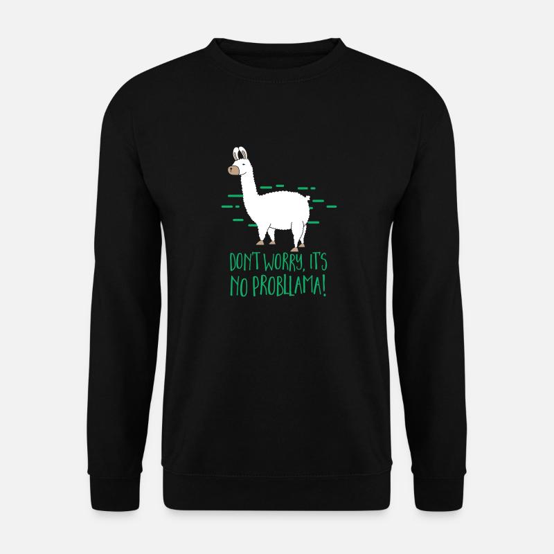 No Probllama - Unisex Pullover - Schwarz