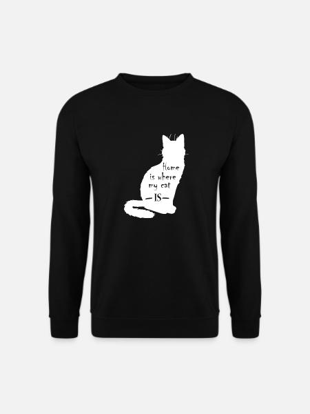 Katze Kater Haustier - Unisex Pullover - Schwarz