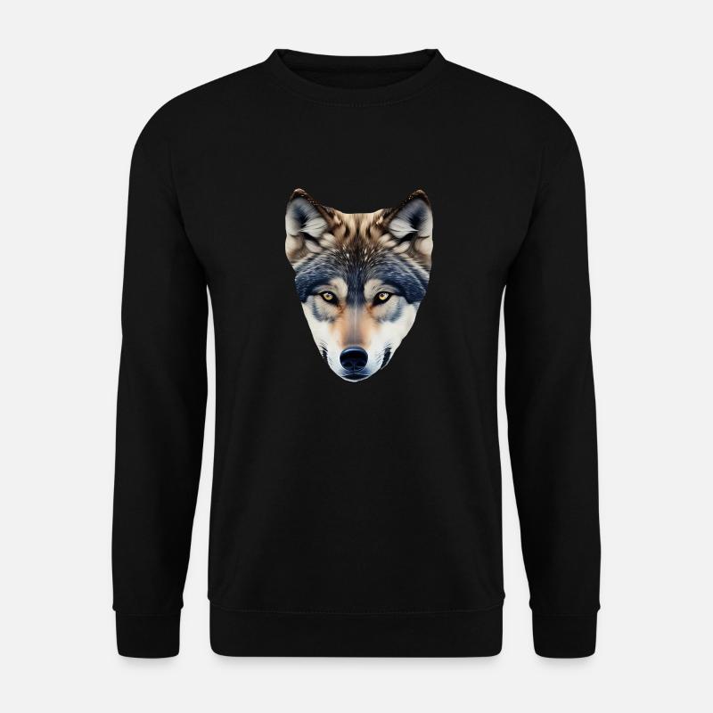 Wolf - Unisex Pullover - Schwarz