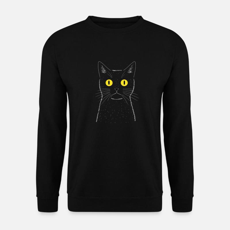 Quirky Cat At Night - Unisex Sweatshirt - black