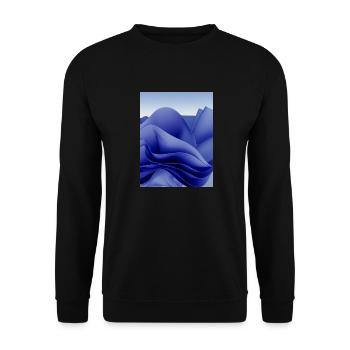 Fleur bleue - Sweat-shirt Unisexe - noir - Devant - Alina (178cm) & Michal (187cm)