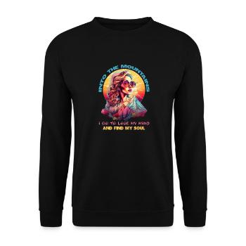 Trouver mon cadeau d’âme Wander Woman & Village Kids - Sweat-shirt Unisexe - noir - Devant - Alina (178cm) & Michal (187cm)