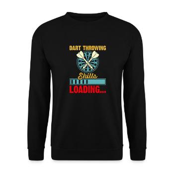 Darts - Dart Throwing Skills Loading... - Unisex Sweatshirt - black - Front - Alina (178cm) & Michal (187cm)