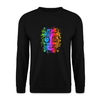 Graffiti Street Art Spray Vintage Stencil Retro - Unisex Sweatshirt - black - Front - Alina (178cm) & Michal (187cm)