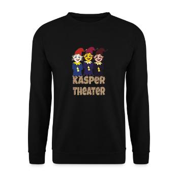 kaspertheater - Unisex Pullover - Schwarz - Vorne - Alina (178cm) & Michal (187cm)