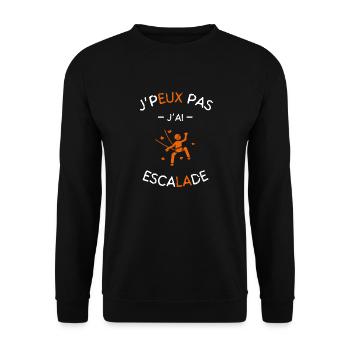 J Peux Pas J Ai Escalade - Sweat-shirt Unisexe - noir - Devant - Alina (178cm) & Michal (187cm)