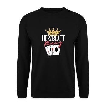 Sweetheart King - Unisex Sweatshirt - black - Front - Alina (178cm) & Michal (187cm)