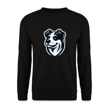 Levrette : Illustration d’un ami - Sweat-shirt Unisexe - noir - Devant - Alina (178cm) & Michal (187cm)