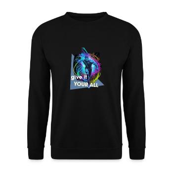 the runner - Unisex Pullover - Schwarz - Vorne - Alina (178cm) & Michal (187cm)