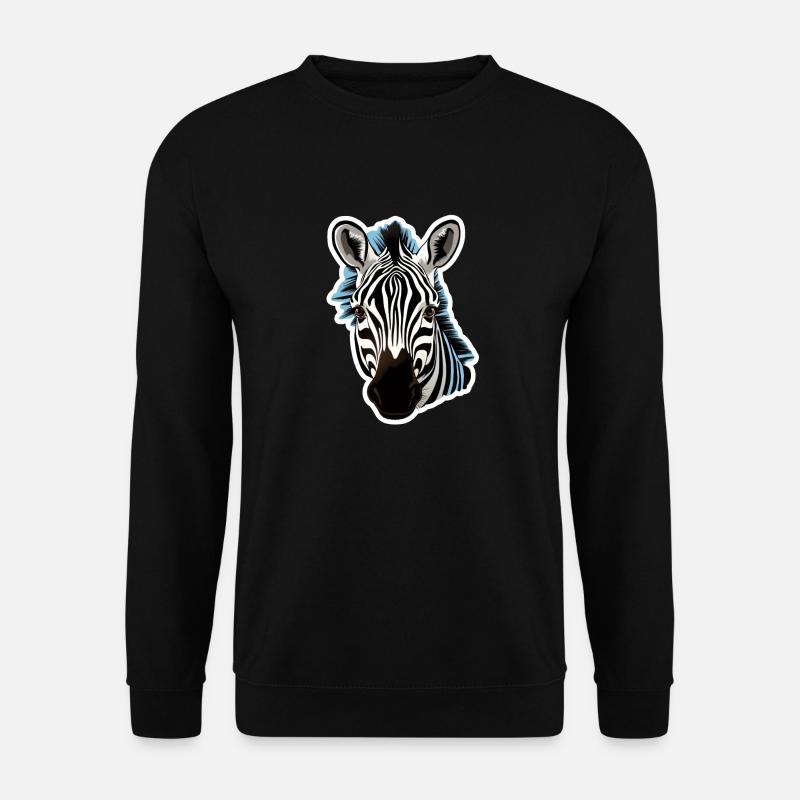 Zebra - Unisex Sweatshirt - black