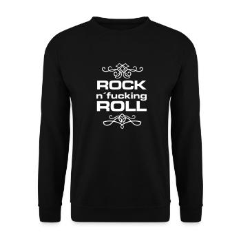 Rock n fucking Roll - Unisex Pullover - Schwarz - Vorne - Alina (178cm) & Michal (187cm)