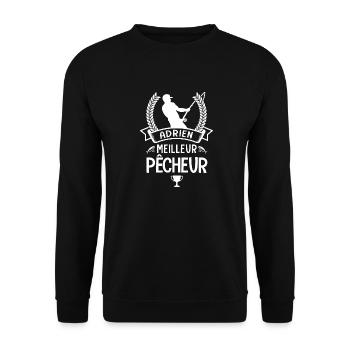 Adrien meilleur pêcheur fete adrien peche - Sweat-shirt Unisexe - noir - Devant - Alina (178cm) & Michal (187cm)