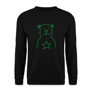 BAER STAR green - Unisex Pullover - Schwarz - Vorne - Alina (178cm) & Michal (187cm)