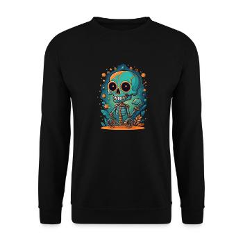 Squelette - Sweat-shirt Unisexe - noir - Devant - Alina (178cm) & Michal (187cm)