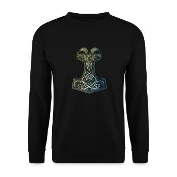 Mjölnir - Sweat-shirt Unisexe - noir - Devant - Alina (178cm) & Michal (187cm)