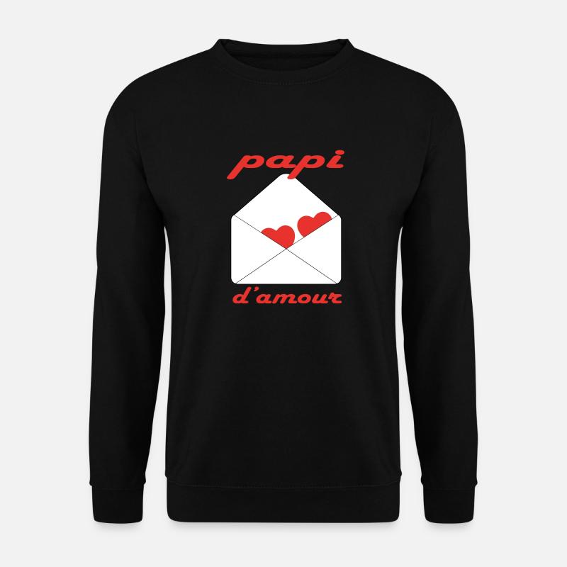 Papi d'amour - Sweat-shirt Unisexe - noir