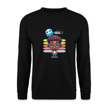 NO CAP - Unisex Pullover - Schwarz - Vorne - Alina (178cm) & Michal (187cm)